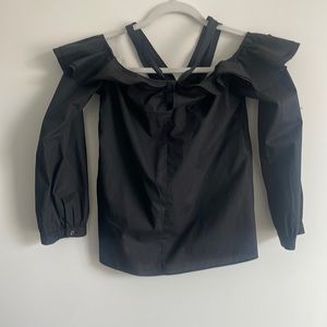 Black Off Shoulder Top - Jcrew - 8